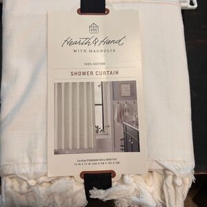Hearth & Hand Cream Shower Curtain Elegant Bath Decor